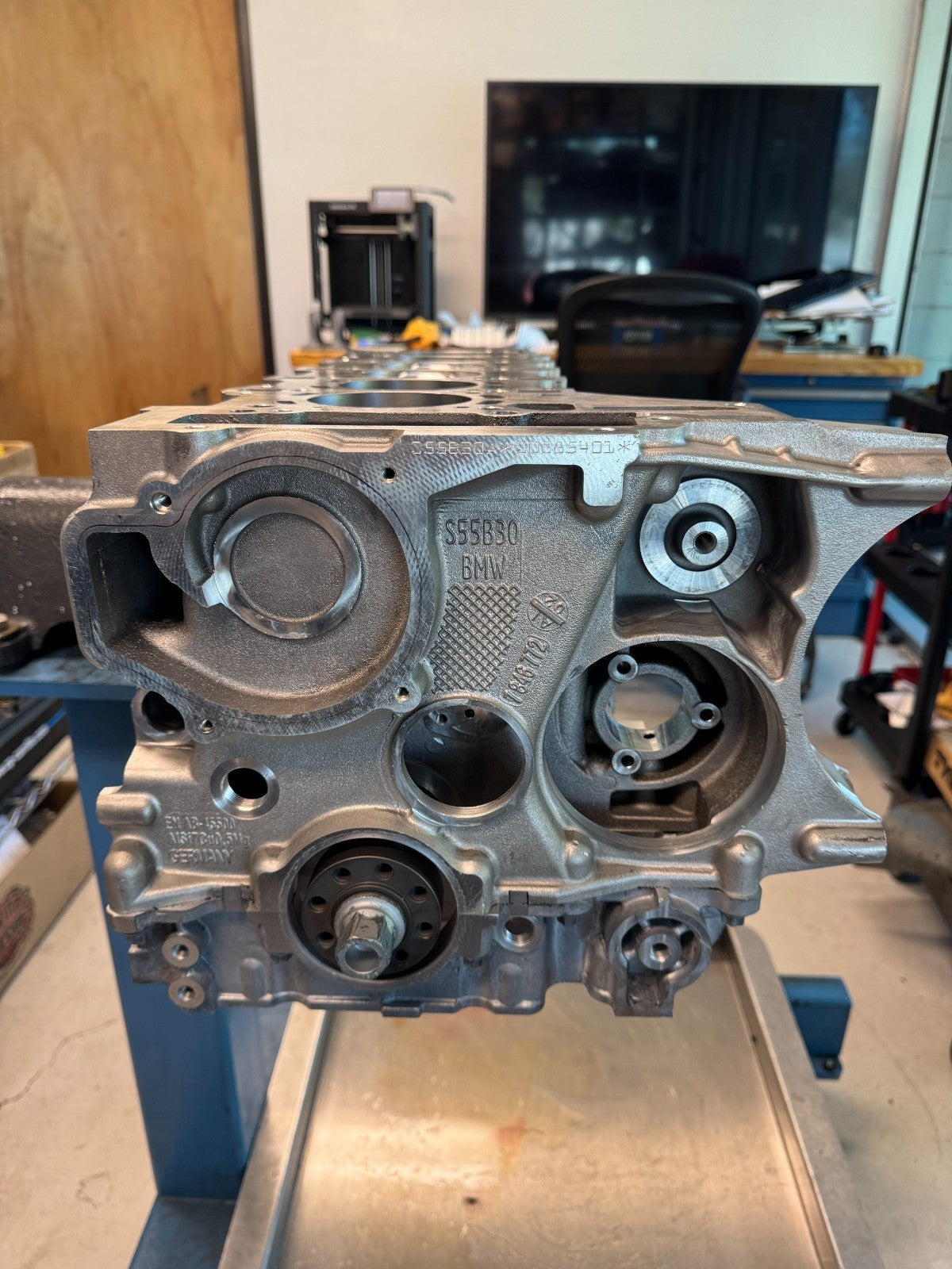 End view of the S55 block