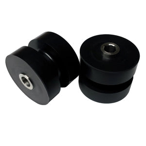 E8x and E9x Rear Shock Mount Bushings 10mm - Polyurethane 95A with Stainless Steel Sleeves