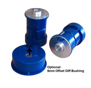 Rear Subframe Bushing Set - 85A with Aluminum Sleeves and Reinforcement Plates (9mm)