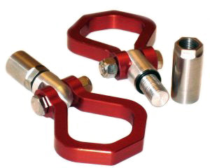 AKG "Stealth" Collapsible Motorsport Tow Hook Set - 6061 Aluminum (Anodized) & Stainless Steel Bolts