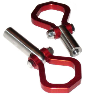 AKG Collapsible Motorsport Tow Hook Set - 6061 Aluminum (Anodized) with Stainless Steel Bolts